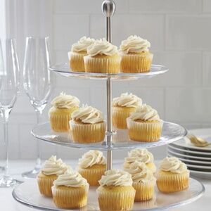 Crate & Barrel Three Tier Glass Tripoli Sever